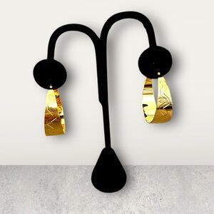 Hoop Gold Tone Gold Plated Earrings